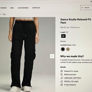 lululemon athletica Black Dance Studio Relaxed-Fit Track Pants